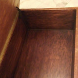 Vintage Leather Trunk Cognac Ottoman Large