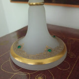 19th century French Opaline Baccarat Jeweled Centerpiece