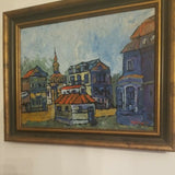 Vintage Russian Painting Signed on Glass