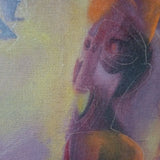 Vintage Mid Century Modern  Signed Judaica Painting