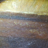 150 Years Old Oil Painting Girl With Dog Signed