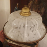Vintage Mid Century Modern Murano Art Glass Dome Chandelier