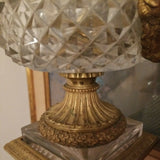 Vintage Baccarat Large Crystal and Bronze Centerpiece Urn
