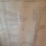 Vintage Mid Century Modern Architectural Etching Palazzo Bartolini #91008