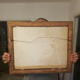Vintage Russian Painting Signed on Glass