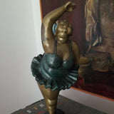 Vintage mid Century Modern Bronze Fat Lady