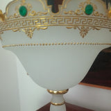 19th century French Opaline Baccarat Jeweled Centerpiece