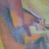 Vintage Mid Century Modern  Signed Judaica Painting