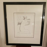 Vintage Mid Century Modern Nude Etching Signed Limited Edition