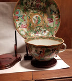 Vintage Wood Cup and Saucer Holders - Diamonds Sapphires Rubies Emeralds