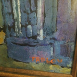 Vintage Russian Painting Signed on Glass