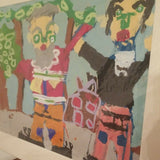 Vintage Primitive Folk Art Painting Signed
