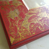 vintage chinoiserie Red Lacquer Designer Frame