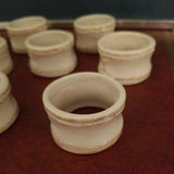 Antique Set of 10 Porcelain Napkin Rings