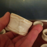 Antique Set of 10 Porcelain Napkin Rings
