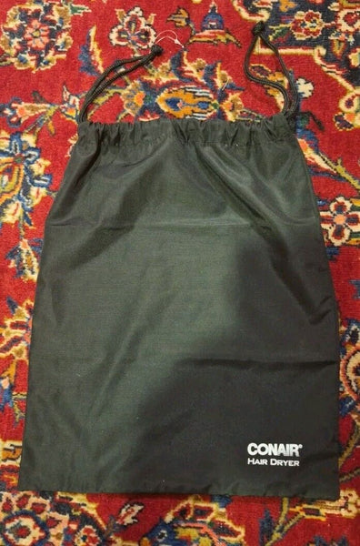 Conair Hair DRYER Drawstring Bag/ Storage Pouch Black