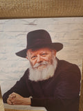 Large Photo on Board Of Menachem Schneerson, the Lubavitch Rebbe, 9.5" x 14.5"