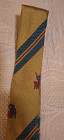 100% Silk Tie Hand Made in Italy Mates  Como with Elephants Vintage Early 90's