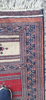 Hand Knotted All Wool Bokhara Rug 2 X 3 Signed Ferdowsi