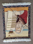 Hand Knotted Moses Rug 60 Years Old 24" X 20"