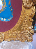 Antique Framed Gilt Sevres Painted On Porcelain Princess du Lambette