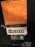 Icon Leather Motorcycle Jacket Size Small