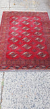 Hand Knotted All Wool Turkoman Oriental Rug Circa 1960's 6-3 x 4-3