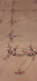 Embroidered Floral Tablecloth with Butterflies 5-5 X 8-5