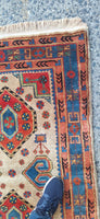 Hand Knotted All Wool Turkistan Rug 3' X 5' Vintage 1980's