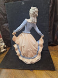 tengra spain figurine porcelain Dancing Lady Long Dress 12" Tall X 8" Wide 91208