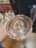 Antique 925 Silver And Crystal Vase