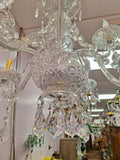 1950's Crystal Chandelier Czechoslovakian 8 Light