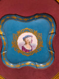 Antique Framed Gilt Sevres Painted On Porcelain Princess du Lambette