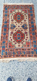 Hand Knotted All Wool Turkistan Rug 3' X 5' Vintage 1980's