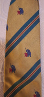 100% Silk Tie Hand Made in Italy Mates  Como with Elephants Vintage Early 90's