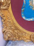 Antique Framed Gilt Sevres Painted On Porcelain Princess du Lambette