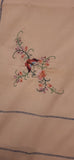Embroidered Floral Tablecloth with Butterflies 5-5 X 8-5