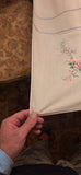 Embroidered Floral Tablecloth with Butterflies 5-5 X 8-5