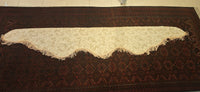 Valance with Pink Fringes Approximately 94" X 13"-17"