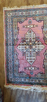 Turkish Silk Oriental Rug 1-8 X 2-5 Circa 1960's Never Used, Always Hung On Wall