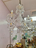 1950's Crystal Chandelier Czechoslovakian 8 Light