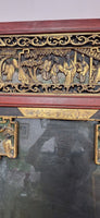 Antique Chinese Mirror 200 Years Old 75" x 24" Heavy Wooden