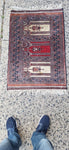 Hand Knotted All Wool Bokhara Rug 2 X 3 Signed Ferdowsi