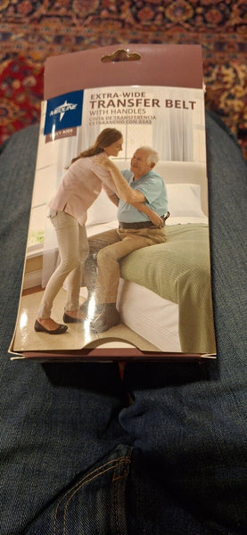 Medline Extra-Wide Transfer Belt With Handles MDT821203BLCK OPEN BOX!!