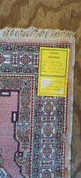 Turkish Silk Oriental Rug 1-8 X 2-5 Circa 1960's Never Used, Always Hung On Wall