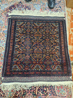 Antique Early 20th Century Wool Foundation Rug 32" X  36"