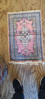 Turkish Silk Oriental Rug 1-8 X 2-5 Circa 1960's Never Used, Always Hung On Wall