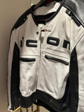 Icon Leather Motorcycle Jacket Size Small