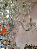 1950's Crystal Chandelier Czechoslovakian 8 Light