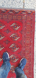 Hand Knotted All Wool Turkoman Oriental Rug Circa 1960's 6-3 x 4-3